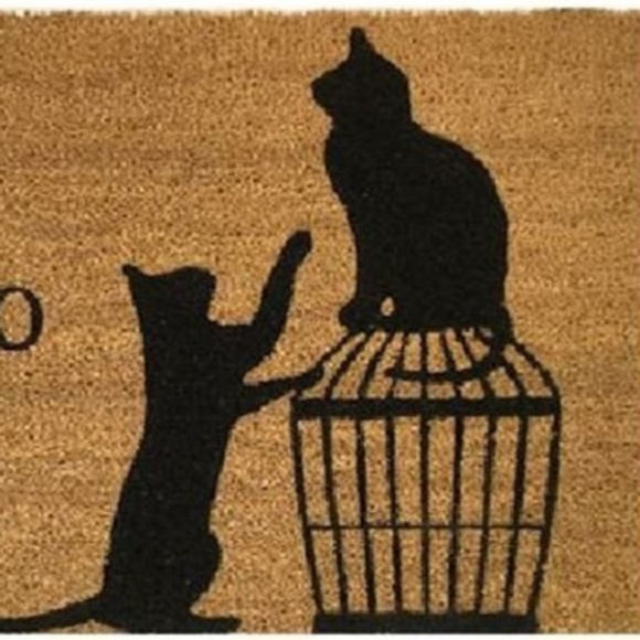 NWT Nicole Miller Outdoor Coir Mat CPC08 Hello Cat - Picture 5 of 6